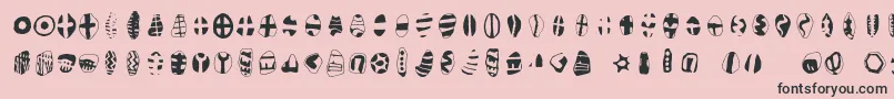 Masdasilsymbol-Schriftart – Schwarze Schriften auf rosa Hintergrund