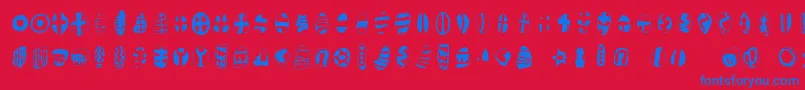 Masdasilsymbol Font – Blue Fonts on Red Background