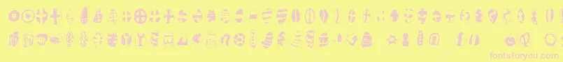 Masdasilsymbol Font – Pink Fonts on Yellow Background