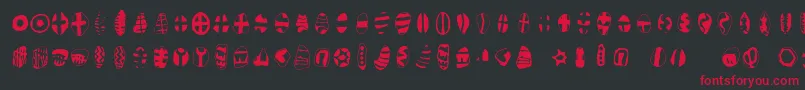 Masdasilsymbol Font – Red Fonts on Black Background