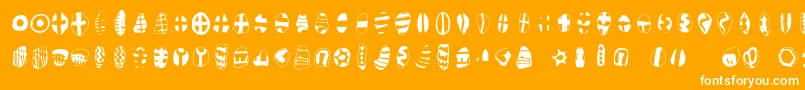 Masdasilsymbol-fontti – valkoiset fontit oranssilla taustalla