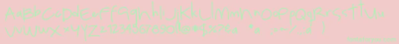 Шрифт Luna – зелёные шрифты на розовом фоне