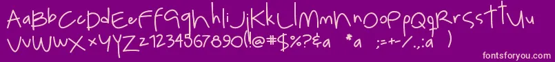 Luna Font – Pink Fonts on Purple Background