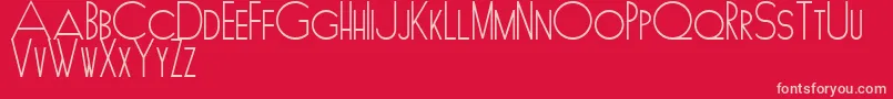 Rajadrama Font – Pink Fonts on Red Background
