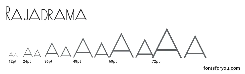 Размеры шрифта Rajadrama