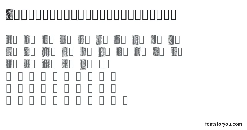 Шрифт LiturgischZierbuchstaben – алфавит, цифры, специальные символы