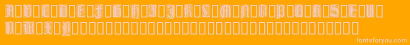 fuente LiturgischZierbuchstaben – Fuentes Rosadas Sobre Fondo Naranja