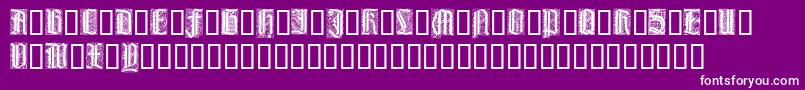 fuente LiturgischZierbuchstaben – Fuentes Blancas Sobre Fondo Morado