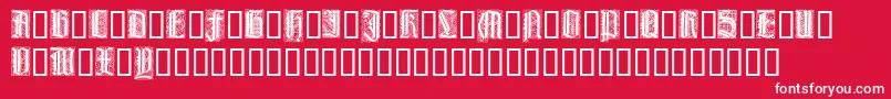 LiturgischZierbuchstaben Font – White Fonts on Red Background