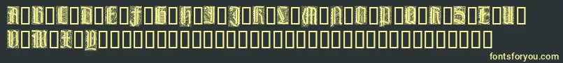 LiturgischZierbuchstaben Font – Yellow Fonts on Black Background