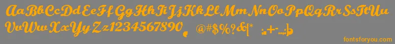 BuffaloNickel Font – Orange Fonts on Gray Background