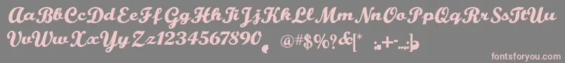 BuffaloNickel Font – Pink Fonts on Gray Background
