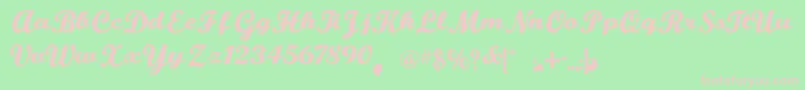 BuffaloNickel Font – Pink Fonts on Green Background