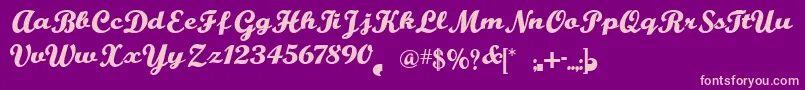 BuffaloNickel Font – Pink Fonts on Purple Background
