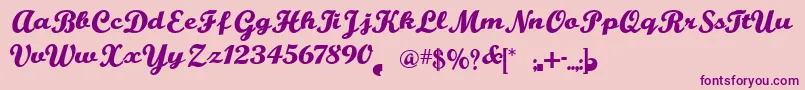 BuffaloNickel Font – Purple Fonts on Pink Background