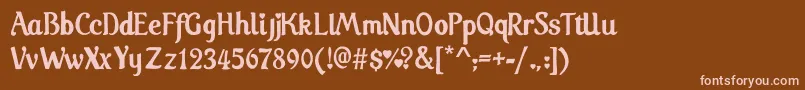 fuente CareBearsFont – Fuentes Rosadas Sobre Fondo Marrón