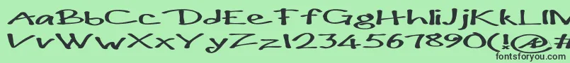 Paulmaul ffy Font – Black Fonts on Green Background
