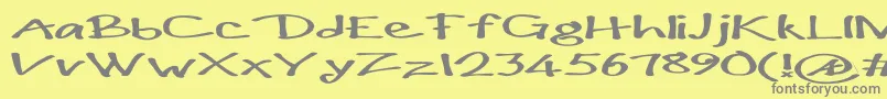 Paulmaul ffy-Schriftart – Graue Schriften auf gelbem Hintergrund