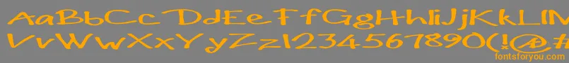 Paulmaul ffy Font – Orange Fonts on Gray Background