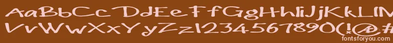 Paulmaul ffy-Schriftart – Rosa Schriften auf braunem Hintergrund