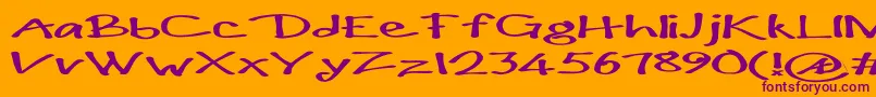 Paulmaul ffy Font – Purple Fonts on Orange Background