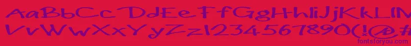 Paulmaul ffy Font – Purple Fonts on Red Background