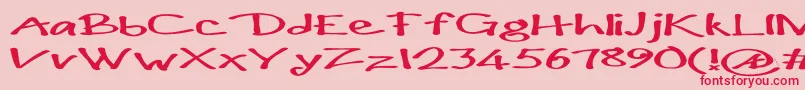 Paulmaul ffy Font – Red Fonts on Pink Background