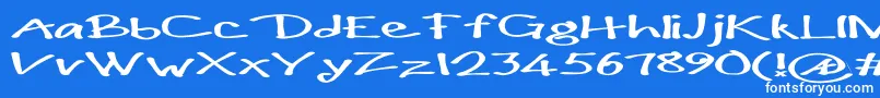 フォントPaulmaul ffy – 青い背景に白い文字