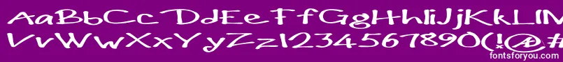 Fonte Paulmaul ffy – fontes brancas em um fundo violeta