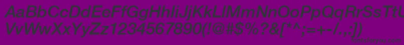 ContextRepriseMediumSsiMediumItalic Font – Black Fonts on Purple Background