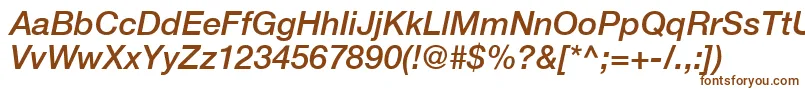 Шрифт ContextRepriseMediumSsiMediumItalic – коричневые шрифты на белом фоне