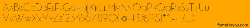 MbPictureHouseTwoLight Font – Black Fonts on Orange Background