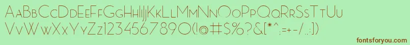 MbPictureHouseTwoLight Font – Brown Fonts on Green Background