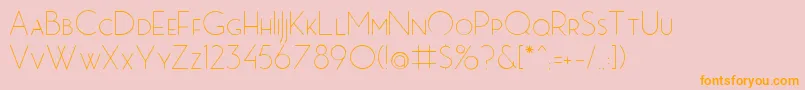 MbPictureHouseTwoLight Font – Orange Fonts on Pink Background