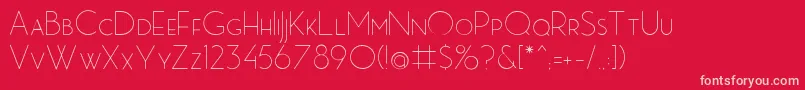 MbPictureHouseTwoLight Font – Pink Fonts on Red Background