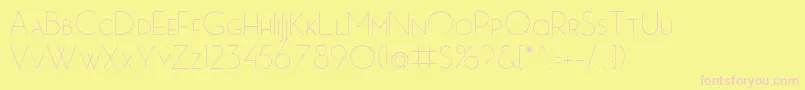 MbPictureHouseTwoLight Font – Pink Fonts on Yellow Background