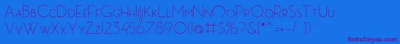 Шрифт MbPictureHouseTwoLight – фиолетовые шрифты на синем фоне