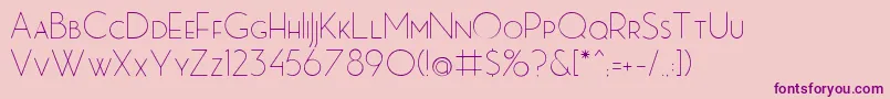 MbPictureHouseTwoLight Font – Purple Fonts on Pink Background
