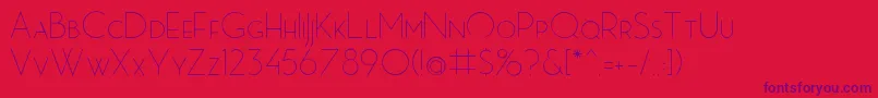 MbPictureHouseTwoLight-fontti – violetit fontit punaisella taustalla