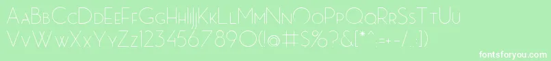 MbPictureHouseTwoLight Font – White Fonts on Green Background