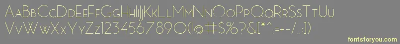 MbPictureHouseTwoLight-fontti – keltaiset fontit harmaalla taustalla