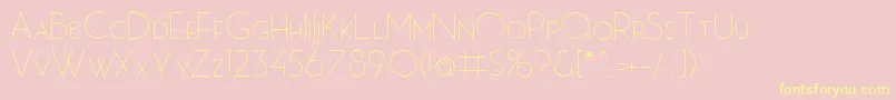 MbPictureHouseTwoLight Font – Yellow Fonts on Pink Background