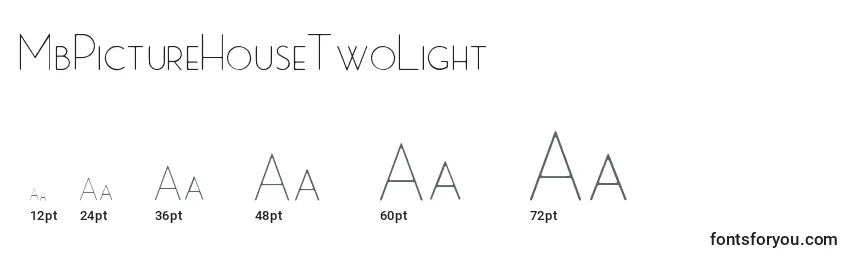 MbPictureHouseTwoLight Font Sizes
