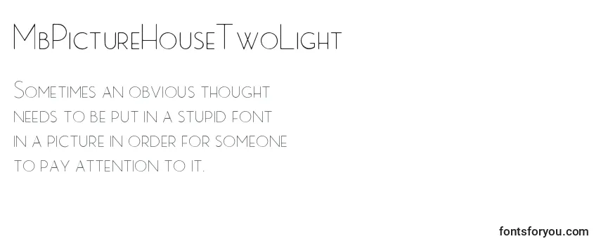 MbPictureHouseTwoLight Font
