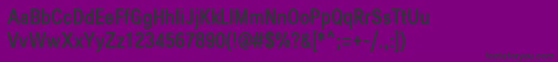 Lunchtype25MediumCondensed-Schriftart – Schwarze Schriften auf violettem Hintergrund