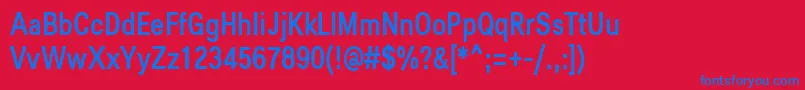 More about Lunchtype25MediumCondensed Font Lunchtype25MediumCondensed Font – Blue Fonts on Red Background