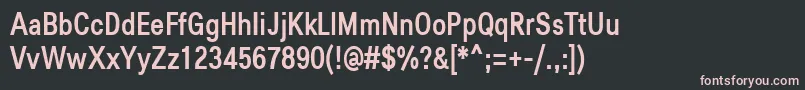 Шрифт Lunchtype25MediumCondensed – розовые шрифты на чёрном фоне