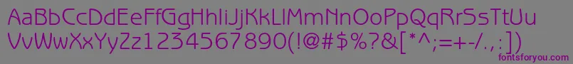 BenguiatgothicstdBook Font – Purple Fonts on Gray Background