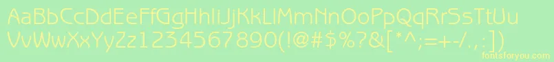 BenguiatgothicstdBook Font – Yellow Fonts on Green Background