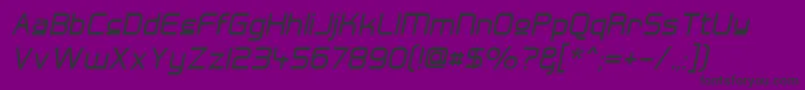 Шрифт HallFeticaUpperItalic – чёрные шрифты на фиолетовом фоне